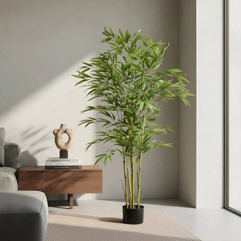 Bambu Artificial Real Toque Planta Decoração com 1.60m, Super Realista para Decoração de Casa.