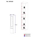 Ver imagem 3 de Paneleiro Armário de Cozinha com Vidro 2 Portas 36cm Suspenso Milano Multimóveis MP3429 Grafite/
