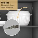 Ver imagem 7 de Paneleiro Armário de Cozinha com Vidro 2 Portas 36cm Suspenso Milano Multimóveis MP3429 Grafite/