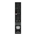 Ver imagem 4 de Paneleiro Armário de Cozinha com Vidro 2 Portas 36cm Suspenso Milano Multimóveis MP3429 Grafite/