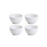 Jogo 4 Tigelas de Porcelana Branca Bowl 510ml Cumbuca Japonesa Bela Vista - 1