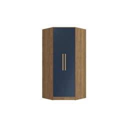 Guarda-roupa de Canto 2 Portas Kappesberg Adapt Nogueira/azul Profundo 105cm - 1
