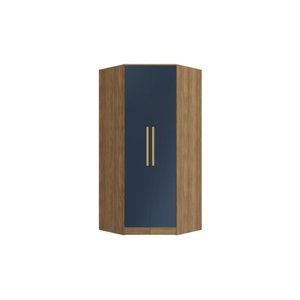 Guarda-roupa de Canto 2 Portas Kappesberg Adapt Nogueira/azul Profundo 105cm