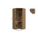 Ver imagem 3 de Guarda-roupa de Canto 2 Portas Kappesberg Adapt Nogueira/azul Profundo 105cm