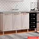 Ver imagem 4 de Balcão de Cozinha de Aço Quádruplo sem Tampo para Pia 160cm Clara Multimóveis CR6149 Branco/