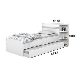 CAMA BAU JADE C/GAV Branco - 4