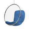 Poltrona Bubble Chair Acrilico com Estofado Sued - Azul - 1