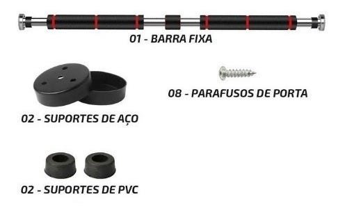 Barra Flexão Porta Exercícios Treino Regulável 80 A 130 Cm - 2