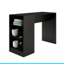 Ver imagem 5 de Kit Cozinha Americana Completa Vitória Balcão Bancada Ilha Adega 2 Banquetas Alta MDP Preto - MENU