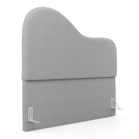 Cabeceira Orgânica Cama Box Queen Size Sea 160cm com Frame Bouclé Cinza Claro - Desk Design