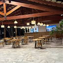 Ver imagem 4 de Mesa de Jantar redonda 100cm 4 Lugares  Madeira Maciça Estilo Industrial