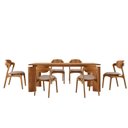 Ver imagem 2 de Mesa de Jantar Tokyo Tampo 180cm Madeira Laminado com 6 Cadeiras Celeste Gold Marrom/Brisa/Cinamomo