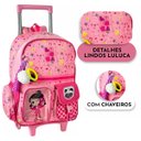 Ver imagem 6 de Kit Mochila Escolar de Rodinhas Luluca Estampada e Lancheira Clio Style Rosa