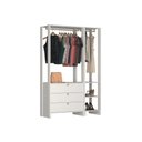 Ver imagem 1 de Estante Closet Yes 120cm com 2 Cabideiros e 3 Gavetas - Bran