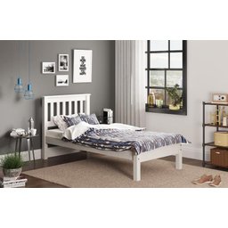 Cama Solteiro de Madeira Branco - Piratini - 3