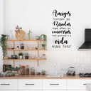 Ver imagem 1 de Adesivo de Parede Frase Amigos Tornam a Vida Mais Feliz Decoração Sala Kanto Store Preto