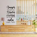 Ver imagem 5 de Adesivo de Parede Frase Amigos Tornam a Vida Mais Feliz Decoração Sala Kanto Store Preto
