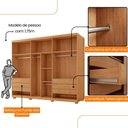 Ver imagem 5 de Guarda Roupa Casal Paris 6 Portas de Bater 6 Gavetas MDF Naturalle Moderna