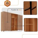 Ver imagem 7 de Guarda Roupa Casal Paris 6 Portas de Bater 6 Gavetas MDF Naturalle Moderna