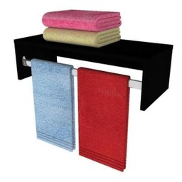 Cabideiro Cabide De Parede Prateleira De Sapatos Nicho Preto - 2