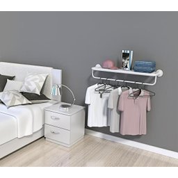 Arara De Parede Com Tela 90 Cm Branca - 2