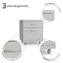 Ver imagem 5 de Gaveteiro de Aço 2 Gavetas com Chave e Rodízios com Trava e Gaveta p/Pasta Suspensa Cinza