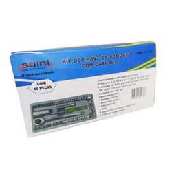 Jogo Chave Soquetes Pito Caximbo 39 Peças Catraca Cromado - 2