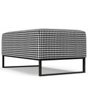 Ver imagem 6 de Puff Decorativo Sala de Estar Cléo W01 Base Ferro 90 cm Suede Pied Poule - Lyam Decor