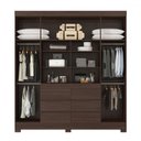 Ver imagem 3 de Guarda-roupa Casal Cádis 4 Portas 6 Gavetas com Espelho Café Touch - Demóbile