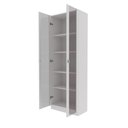 Ver imagem 3 de Armário Multiuso 59,8x171,5cm com 2 Portas de Vidro e 4 Prateleiras Am3112 Branco