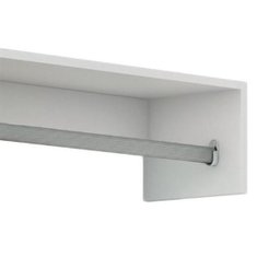 Arara de Roupa Cabideiro Parede 60Cm 100%Mdf Branco - 4