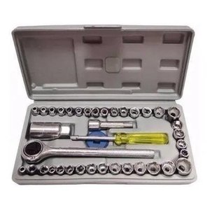 Kit Chave Catraca Com Jogo Soquetes 40 peças Intercambiáveis