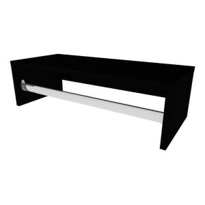 Arara de Roupa Cabideiro Parede 60cm 100% MDF Preto