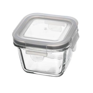 Pote Hermético com Tampa Quadrado 150ml Vidro Lyor