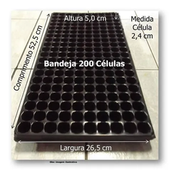 Kit 5 Bandejas Para Produção De Mudas 200 Celulas Nutriplan - 3