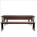 Ver imagem 2 de Conjunto Mesa Refeitório 8 Lugares com Banco Separado Copa