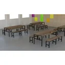 Ver imagem 4 de Conjunto Mesa Refeitório 8 Lugares com Banco Separado Copa