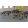 Conjunto Mesa Refeitório 8 Lugares com Banco Separado Copa - 4
