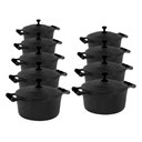 Ver imagem 3 de Jogo Caçarola Tampa de Ferro Alças de Silicone Preto 16 Ao 32cm Mais Paneleiro