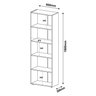 Conjunto 3 Estantes Baly Prateleiras Espaçosas para Livros e Decorações Branco Spazio Móveis - 6