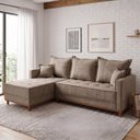 Ver imagem 1 de Sofá 3 Lugares Onix com Chaise Lado Esquerdo 230cm em Veludo