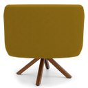 Ver imagem 4 de Kit 2 Poltronas Decorativas Giratórias Base Giromad Madeira Jade B-279 Veludo Mostarda - Domi