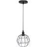Pendente Aramado Globo Luminária Lustre Luxo Teto Retrô Vintage Preto Agp Ilumini Industrial - 1