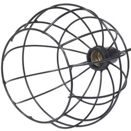Pendente Aramado Globo Luminária Lustre Luxo Teto Retrô Vintage Preto Agp Ilumini Industrial - 5