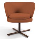Ver imagem 2 de Poltrona Decorativa Sala de Estar Melissa Base Xis Giratória B-262 Veludo Telha - Domi