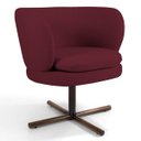 Ver imagem 1 de Poltrona Decorativa Sala de Estar Melissa Base Xis Giratória B-278 Veludo Marsala - Domi