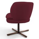 Ver imagem 3 de Poltrona Decorativa Sala de Estar Melissa Base Xis Giratória B-278 Veludo Marsala - Domi