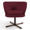 Ver imagem 2 de Poltrona Decorativa Sala de Estar Melissa Base Xis Giratória B-278 Veludo Marsala - Domi