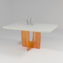 Ver imagem 1 de Mesa Roma 130x90 MDF/Vidro Bom Pastor