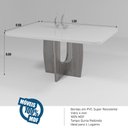 Ver imagem 2 de Mesa Roma 130x90 MDF/Vidro Bom Pastor